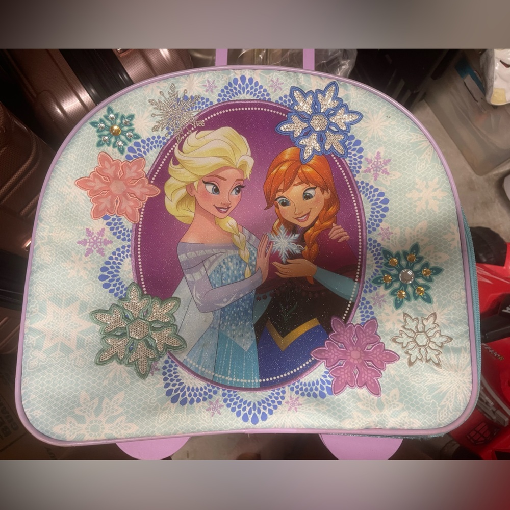 Frozen kids suitcase and rolling backpack